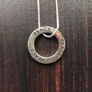 Peace ring necklace